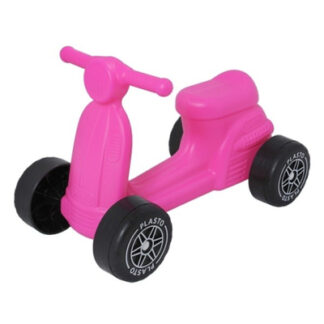 Plasto Scooter med tysta hjul (Rosa)